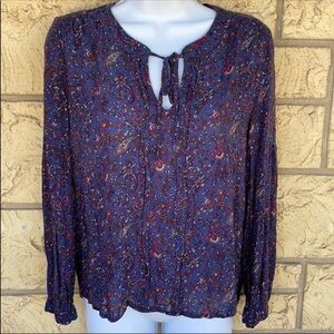 Lucky Brand Tunic Top Flow Loose Fit Oversized Size XS